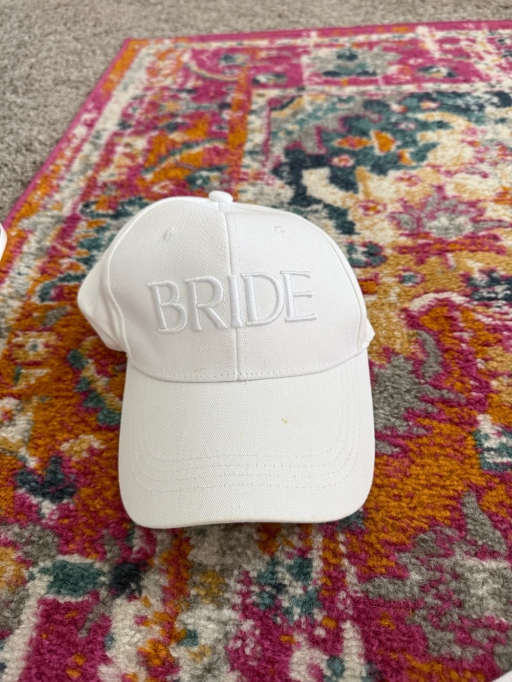 White "BRIDE" Embroidered Baseball Cap